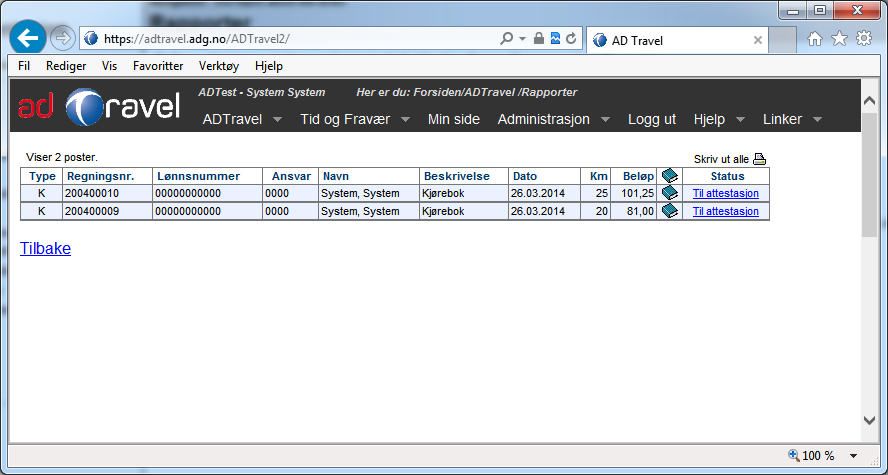 rapporter - regninger